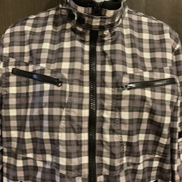 Jack & Jones Jeans Intelligence Men’s Gray/Black Plaid Bomber Style Jacket SZ M - Picture 2 of 16
